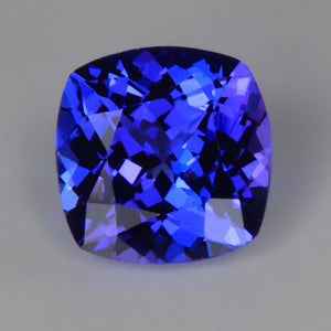 square cushion tanzanite gemstone
