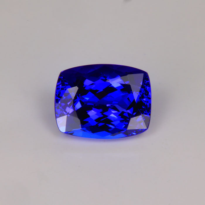 violet blue rare gem tanzanite antique cushion cut
