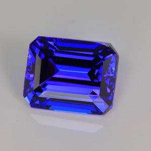 Tanzanite Emerald Cut Blue Purple Gemstone