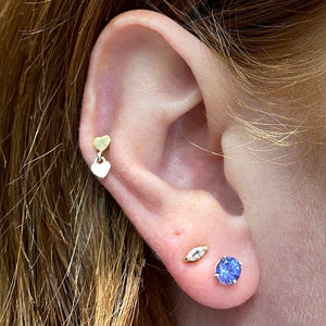 tanzanite earrings studs white gold