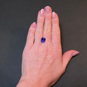 antique cushion cut tanzanite