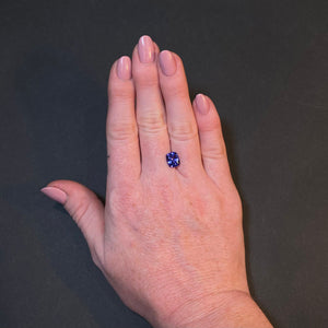 antique cushion tanzanite