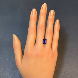 tanzanite gem blue violet emerald cut