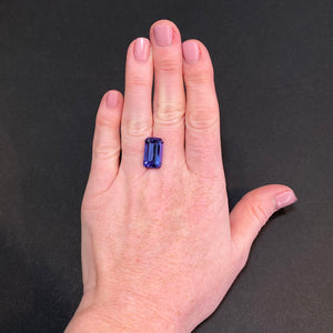 emerald cut tanzanite