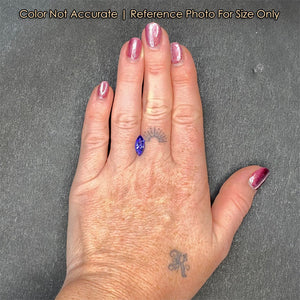 size of marquise tanzanite to hand reference