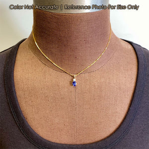 yellow gold tanzanite and diamond pendant size