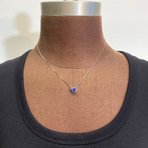 tanzanite pendant oval cut bezel