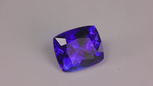 Antique Cushion Cut Mostly Violet Tanzanite 7.44 Carats
