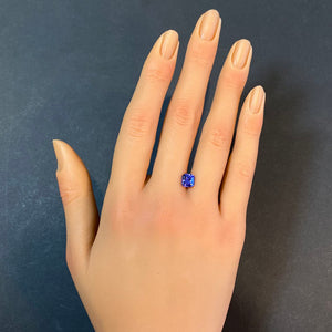 tanzanite gemstone square barion cut