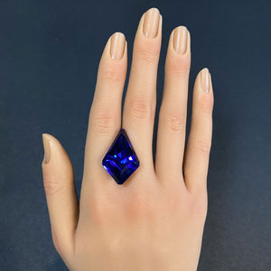 step cut kite shape tanzanite