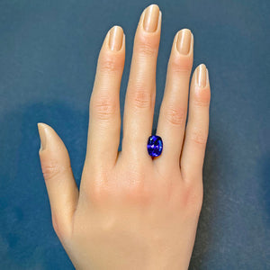 antique cushion tanzanite