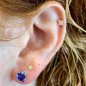 tanzanite earring heart shape brilliant cut