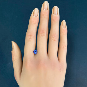 round cut brilliant tanzanite gem
