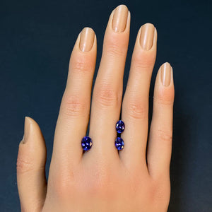 oval cut tanzanite gems trio