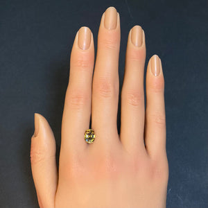 tanzanite gemstone yellow oval cut fancy