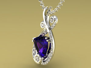Diamond and Tanzanite Pendant