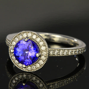 Platinum Tanzanite Ring 1.57 Carats
