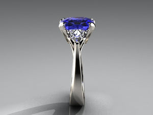Christopher Michael Tanzanite With Trilliant Side Stones