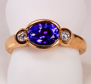 Christopher Michael Designed Rose GoldTanzanite Ring