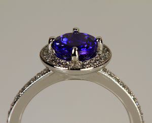 Platinum Tanzanite Ring 1.57 Carats