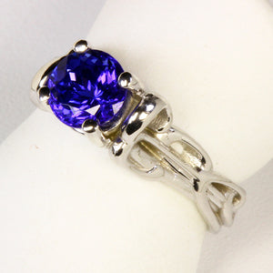 Tanzanite Ring Designed By Christopher Michael 1.73 Carat BVE Color