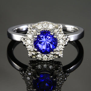 Tanzanite Ring by Christopher Michael with Fine Diamonds