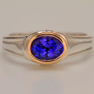 Tanzanite Ring 14kt and Sterling 1.45 Carats