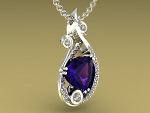 Diamond and Tanzanite Pendant