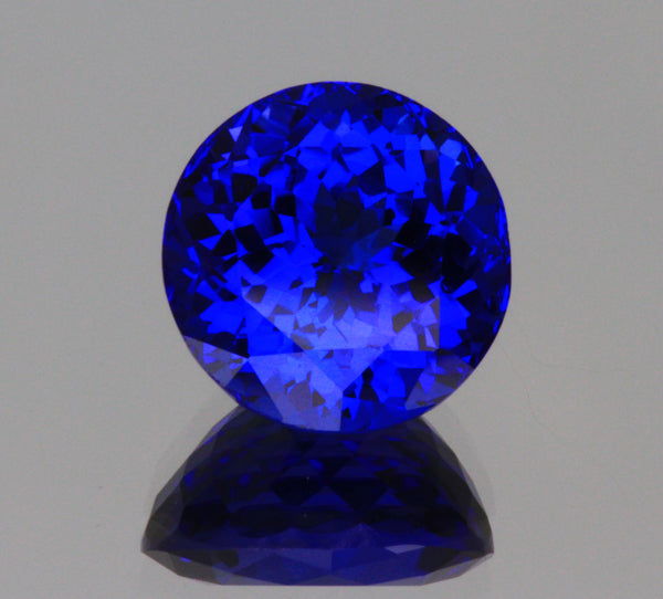 10 Carat Round Tanzanite Gemstone With Exceptional Blue Color