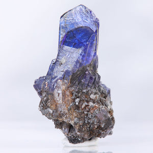 Natural Tanzanite Crystal Cluster Mineral Specimen on Matrix