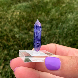 Double Terminated Tanzanite Crystal Natural Color Pink Blue Purple