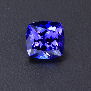 Blue Violet Square Cushion Tanzanite Gemstone