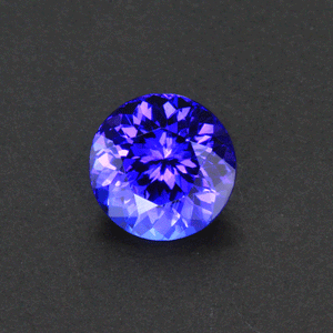 Blue Violet Round Brilliant Cut Tanzanite Gemstone 1.98 Carats