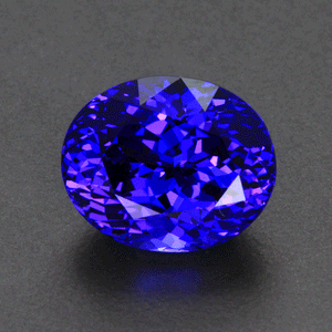 Violet Blue Oval Tanzanite Gemstone