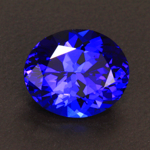 Violet Blue Oval Tanzanite Gemstone 3.87 Carats