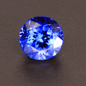 Violet Blue Round Brilliant Tanzanite Gemstone 1.45 Carats