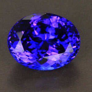 Violet Blue Oval Tanzanite Gemstone