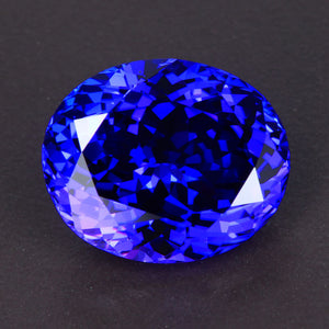 Violet Blue Oval Tanzanite Gemstone
