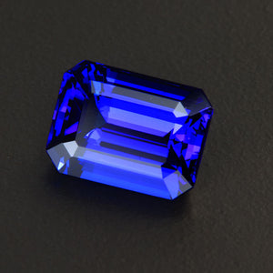 Violet Blue Emerald Cut Tanzanite Gemstone