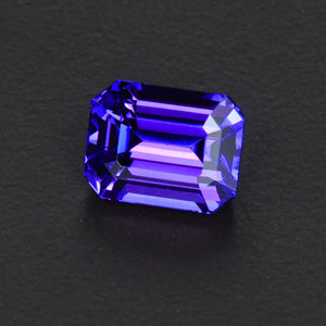 Blue Violet Emerald Cut Tanzanite Gemstone 3.20 Carats