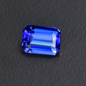 Violet Blue Emerald Cut Tanzanite Gemstone