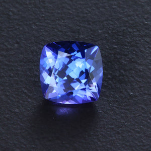 Violet Blue Square Cushion Tanzanite Gemstone