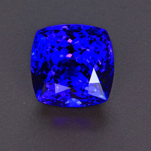 Violet Blue Square Cushion Tanzanite Gemstone