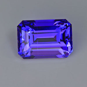 Blue Violet Emerald Cut Tanzanite