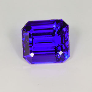 Blue Violet Emearld Cut Tanzanite