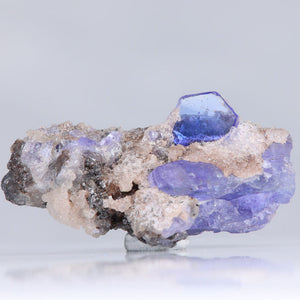 Tanzanite Crystal On Matrix Host Rock Purple Blue