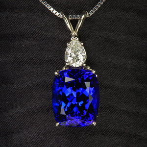 Tanzanite and Diamond Accent Pendant