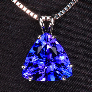Trilliant Tanzanite Pendant