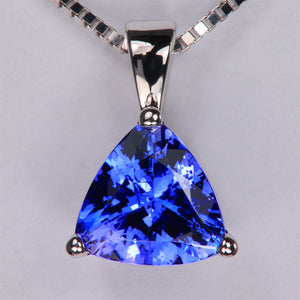 Trilliant Tanzanite Pendant