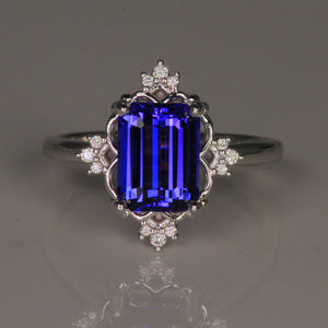 tanzanite and diamond ring